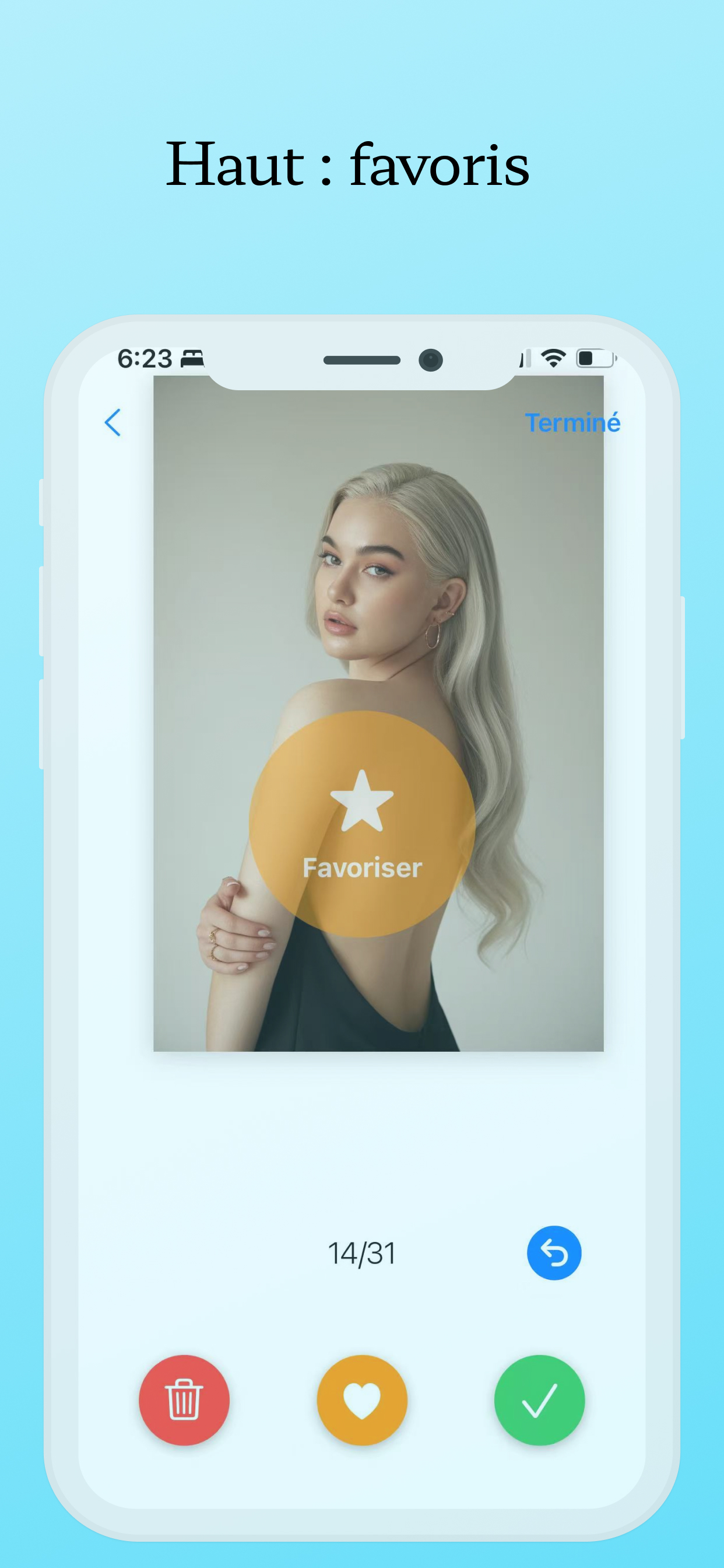 Marquer des photos en favoris