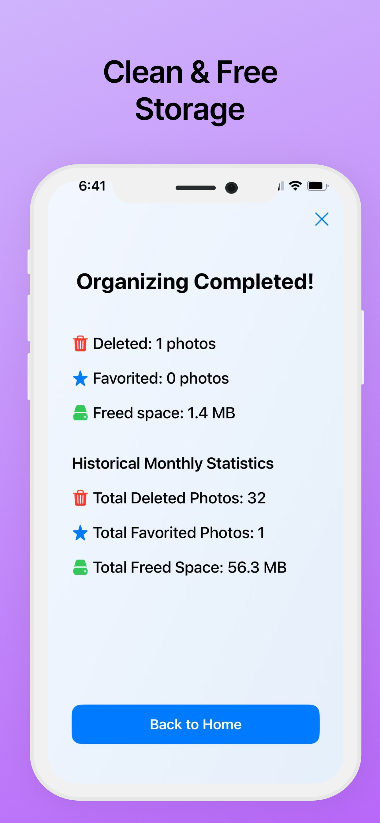 View detailed statistics